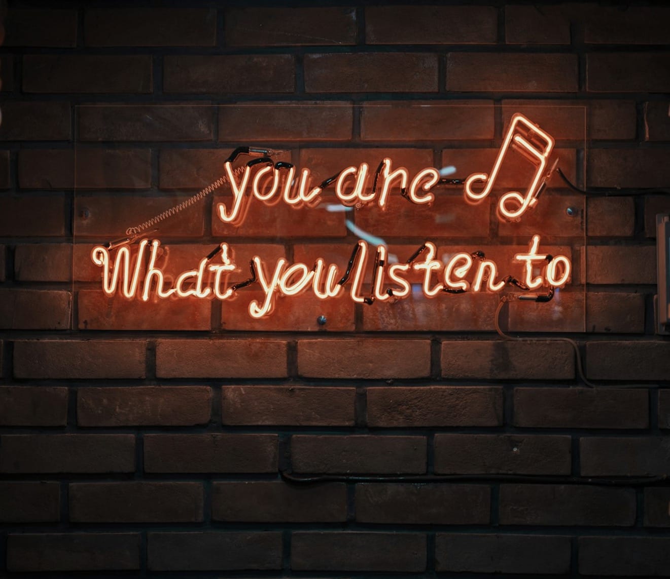 You are what you listen do.  Music symbol.